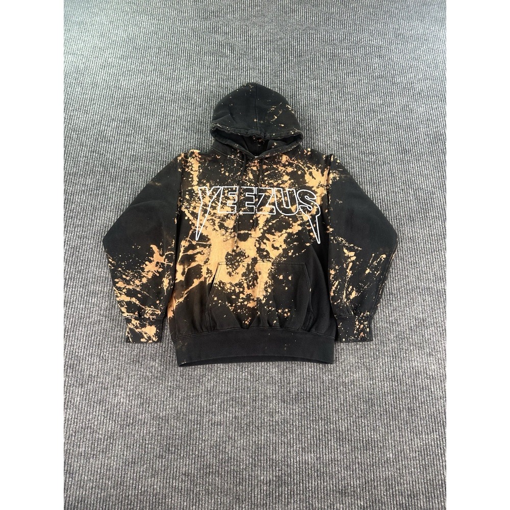 Yeezus Kayne West Hoodie Men Small Black Tie Dye God Wants You Skeleton 2016